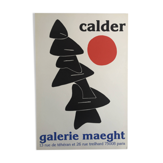 Calder alexander (1898-1976), galerie maeght, 1976. affiche en lithographie