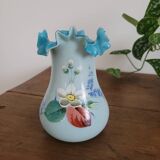 19th century blue opaline vase