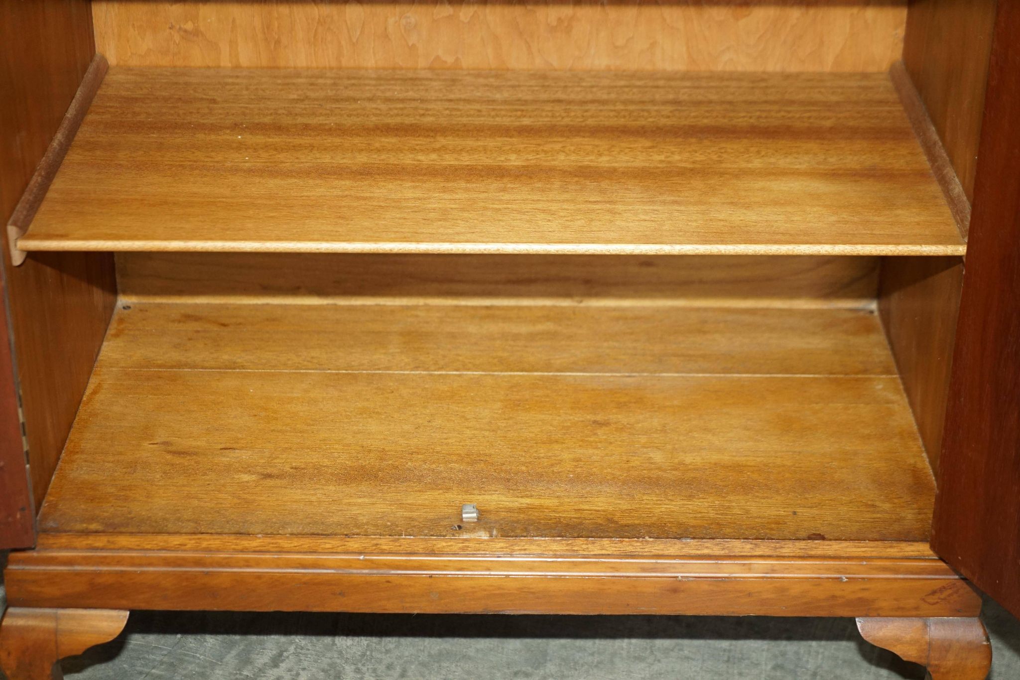 Art Deco governess wardrobe in burr walnut by Waring & Gillow