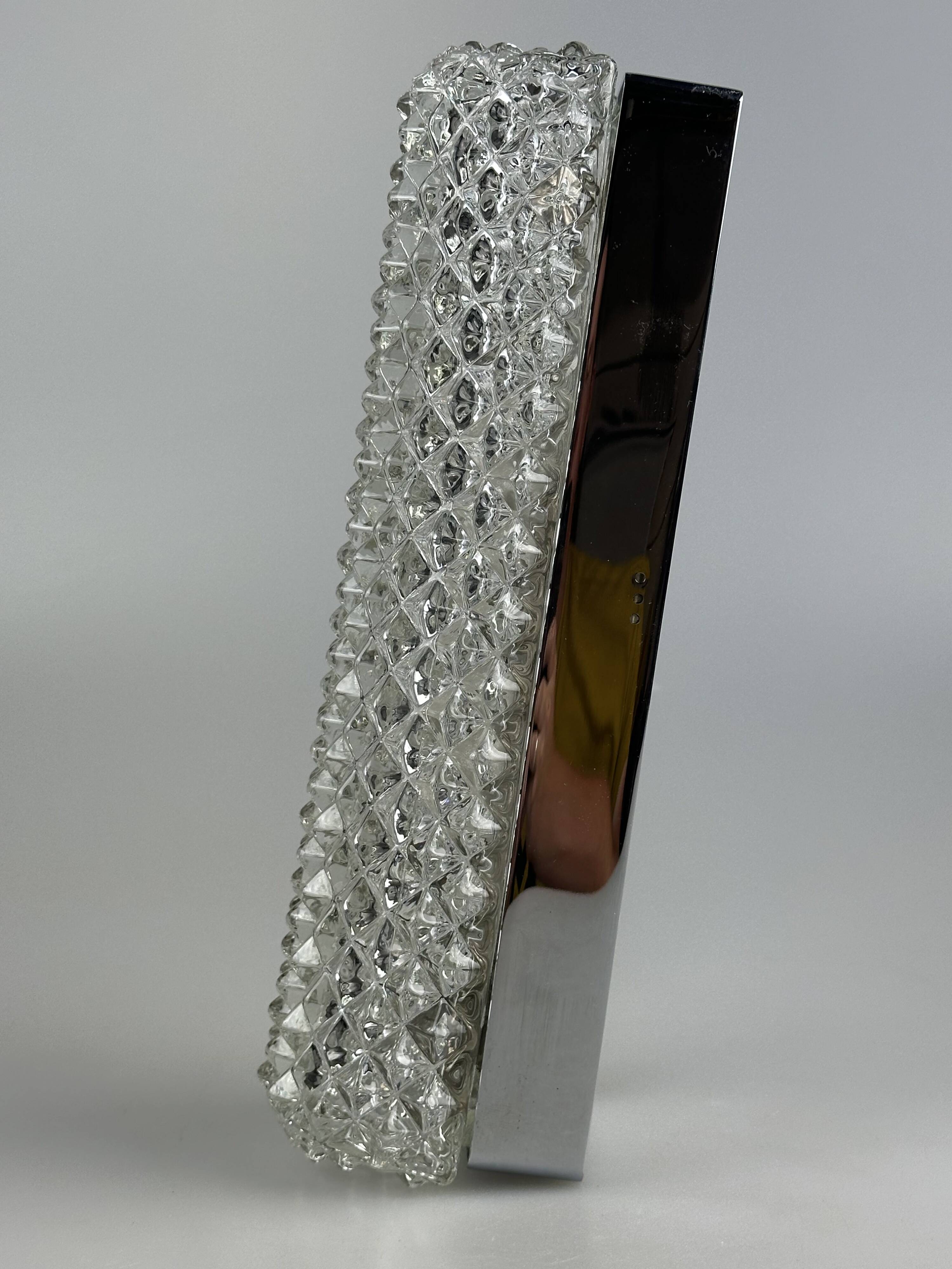 1960s and 1970s Wall Lamp by Glashütte Limburg, Germany, Space Age