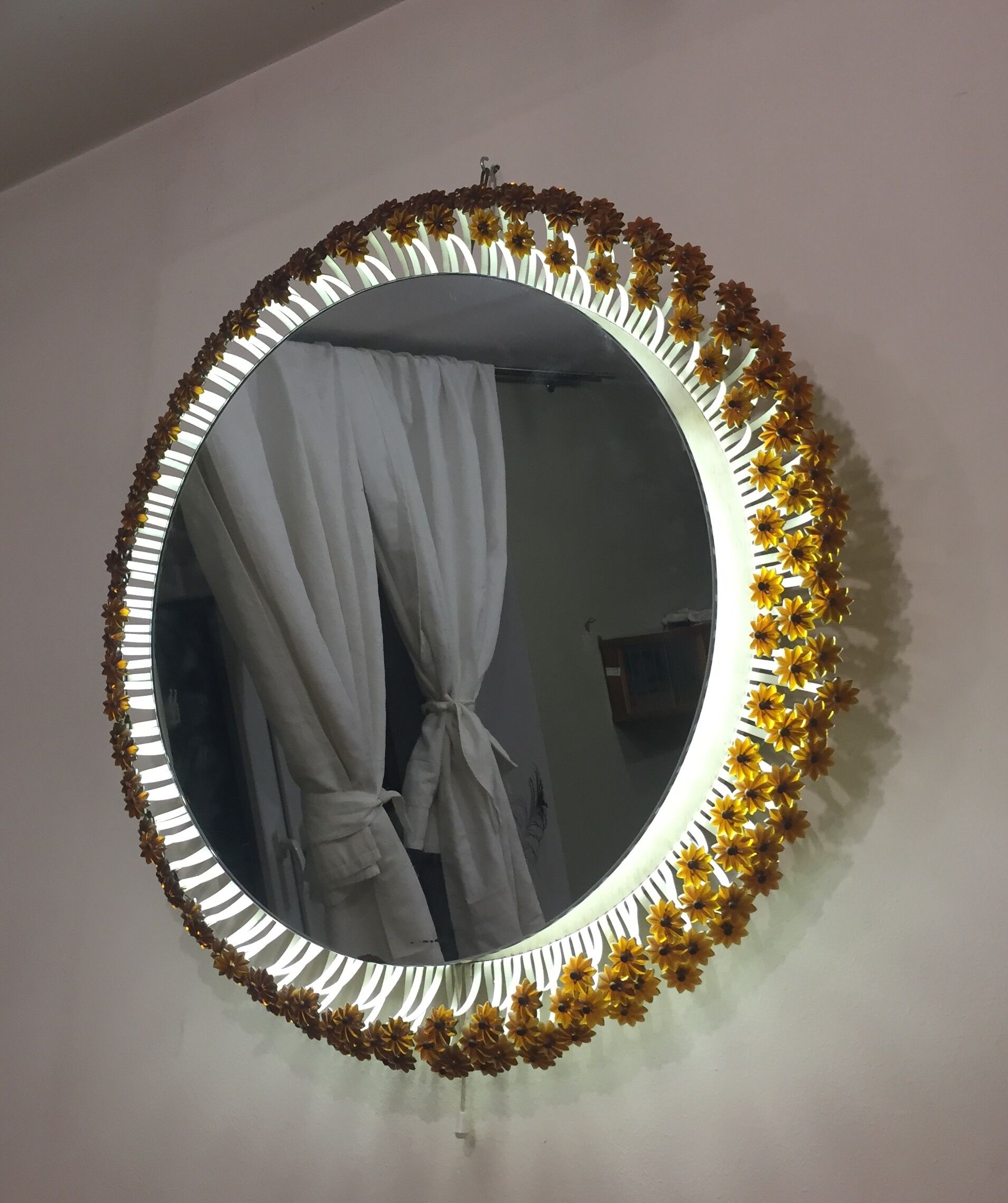 Illuminating mirror by Emil Stejnar for Rupert Nikoll, 1955