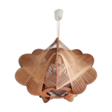 Vintage 1960s wooden hanging lamp