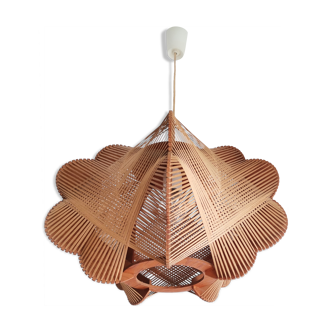 Suspension en bois vintage 1960