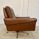 Vintage danish retro mid-century svend skipper brown leather chair & stool 60s