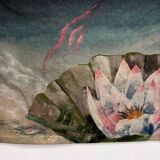 1970s design handmade wool tapestry - Czechoslovakia