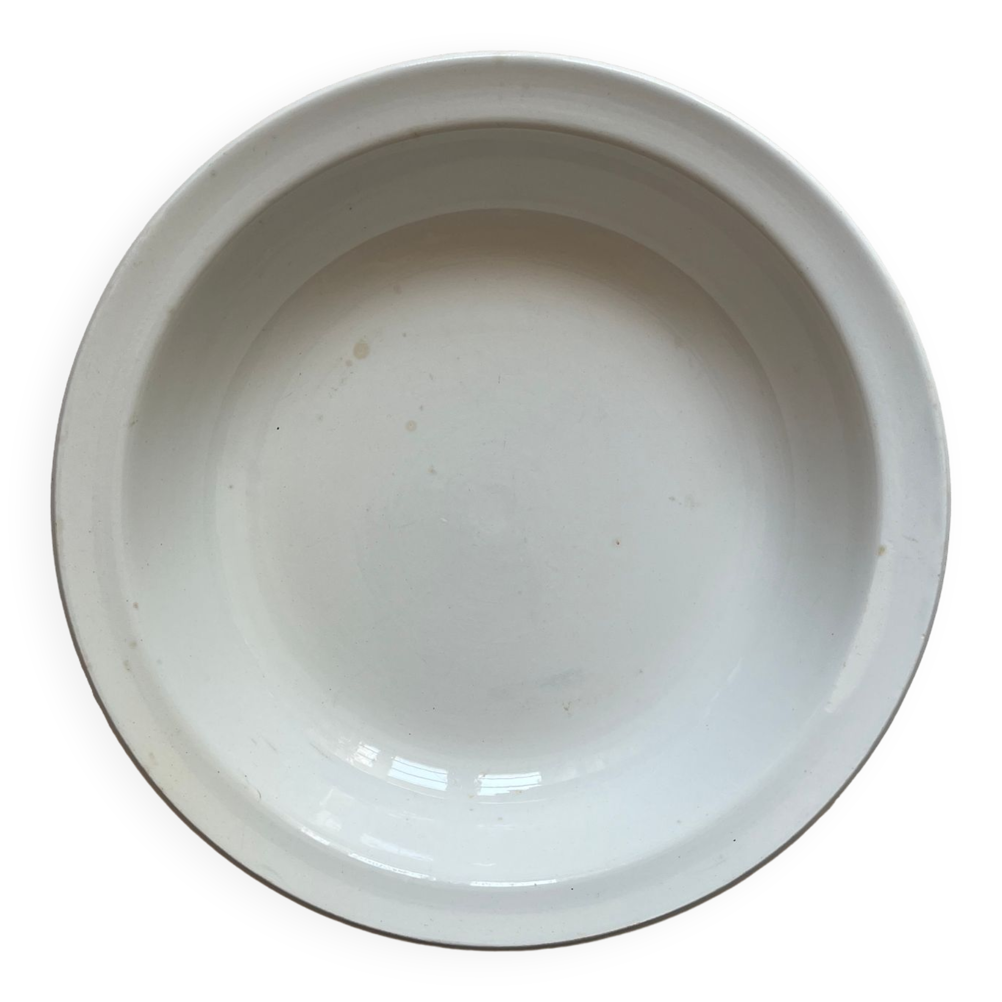 Hollow dish in ivory iron earth Digoin Sarreguemines