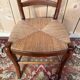 Set of 8 rustic chairs in Louis XV style – Fruitwood, straw seats.