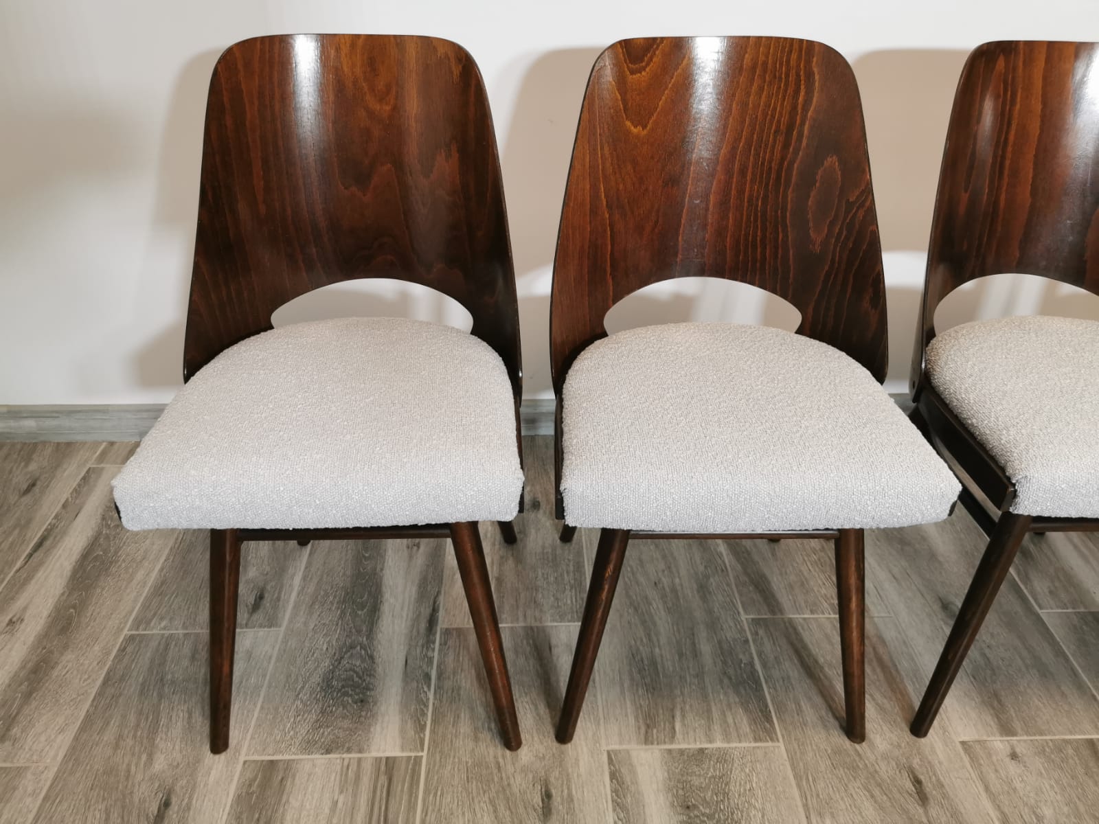 Dining Chairs by Radomir Hoffman for Ton, 1950s, Set of 4