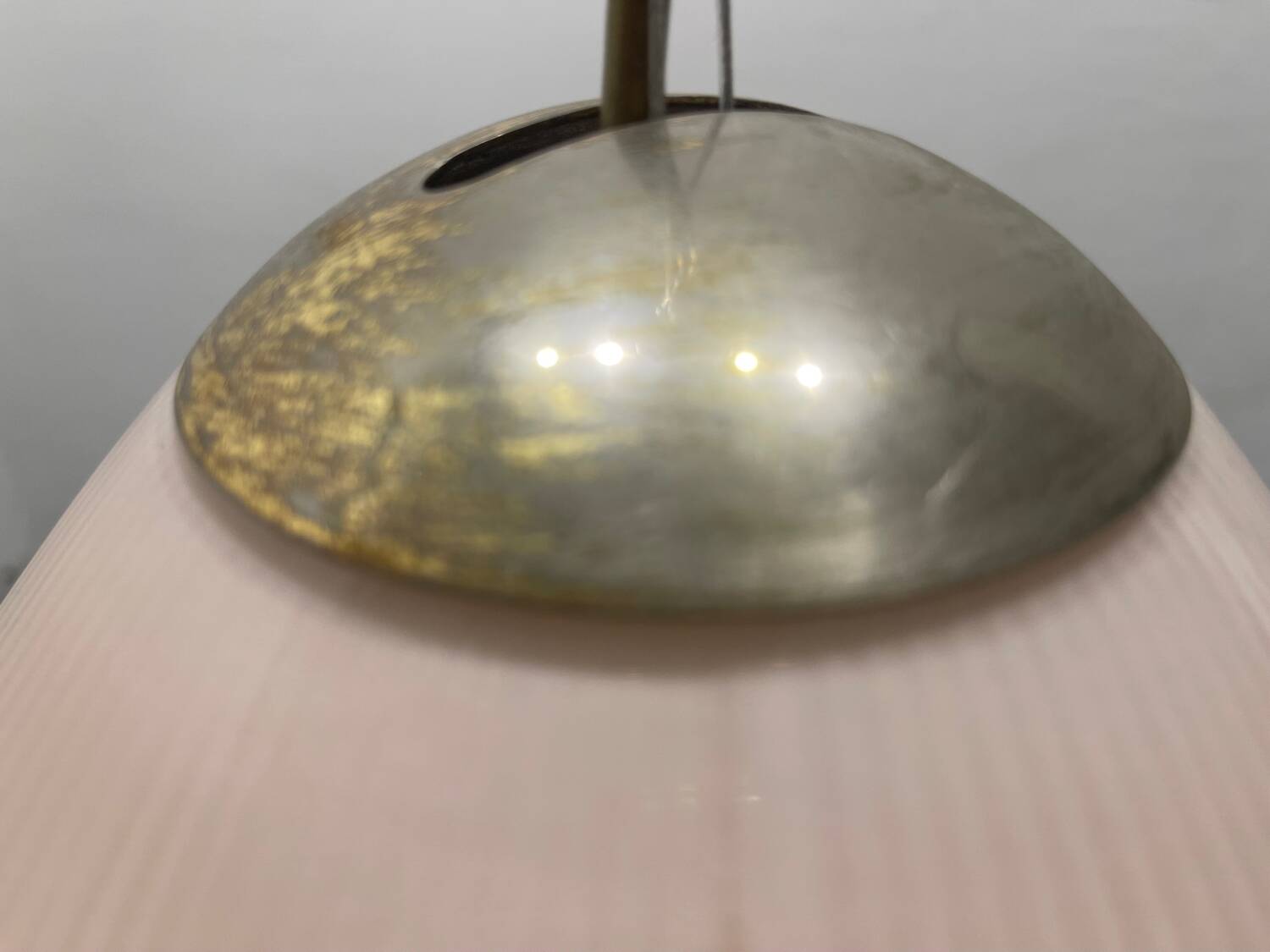 Pink Large Murano Glass Light Pendant 1970’s