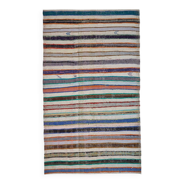 Turkish Handwoven Flatweave Chaput Kilim 186 cm x 308 cm