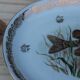 Large French porcelain dish L.C – Painted pike & gilded frieze
