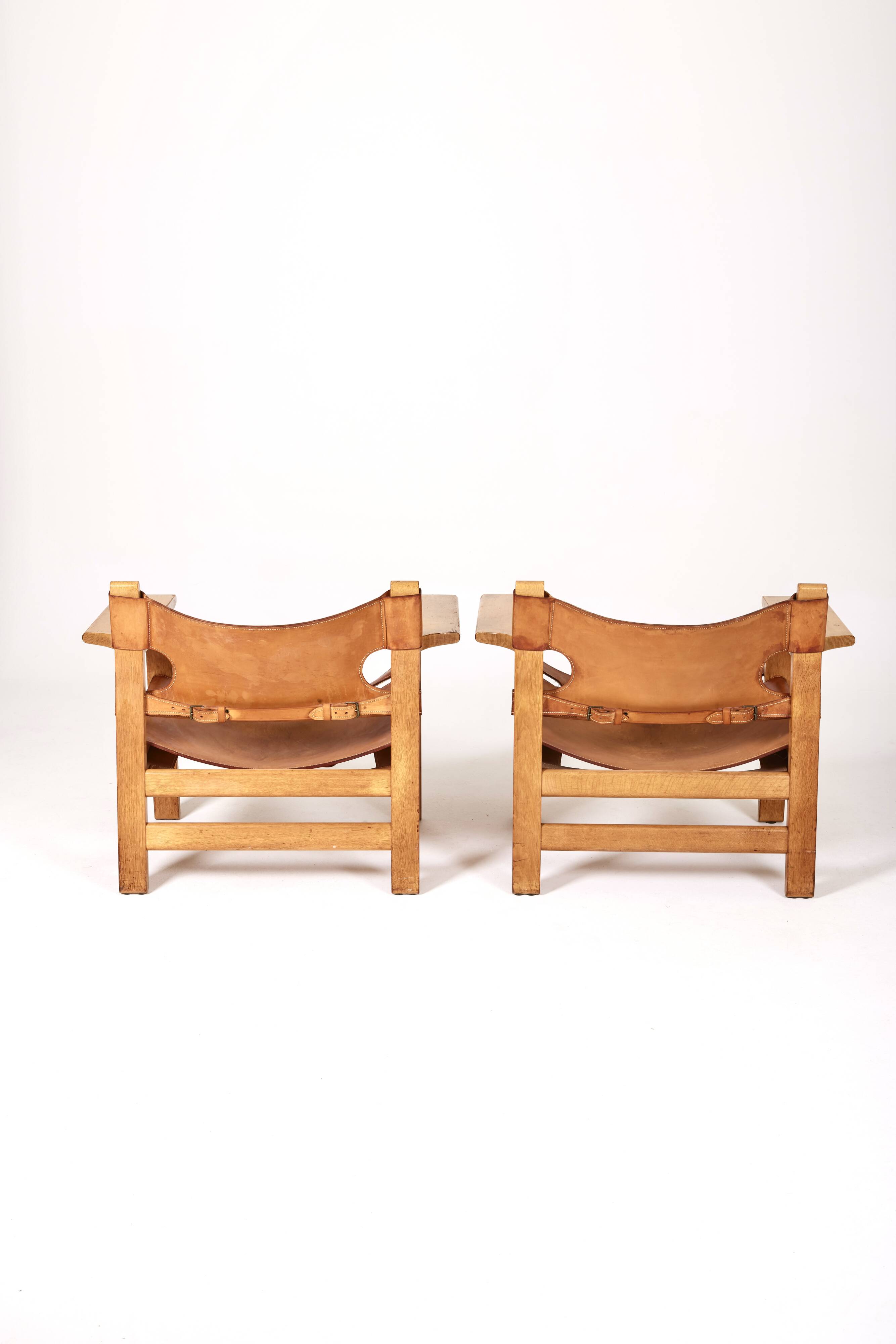 Pair of The Spanish Chair model BM2226 armchairs by Børge Mogensen