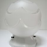 Porcelain ball lamp and art deco style glass