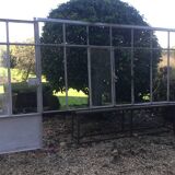 Old glass roof with door and window