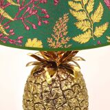 Hollywood Regency pineapple table lamp in brass by Mauro Manetti, Italy, 1970s.