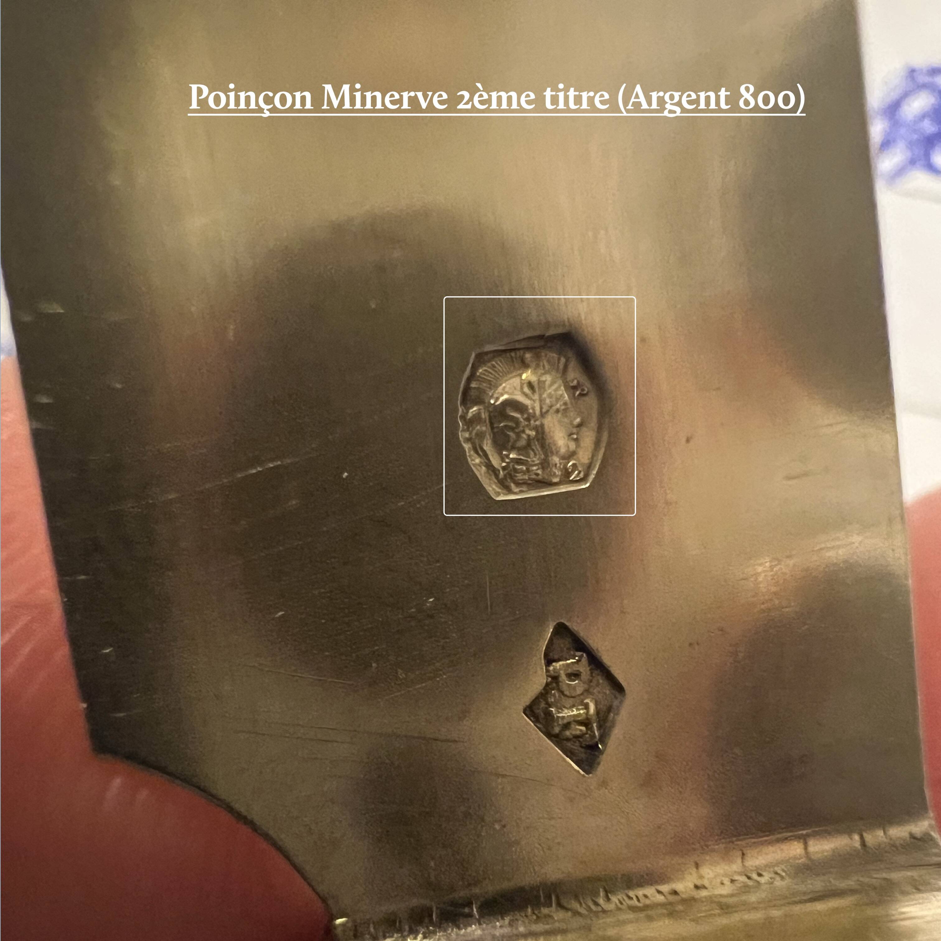 10 Fruit knives in solid silver and vermeil mother-of-pearl