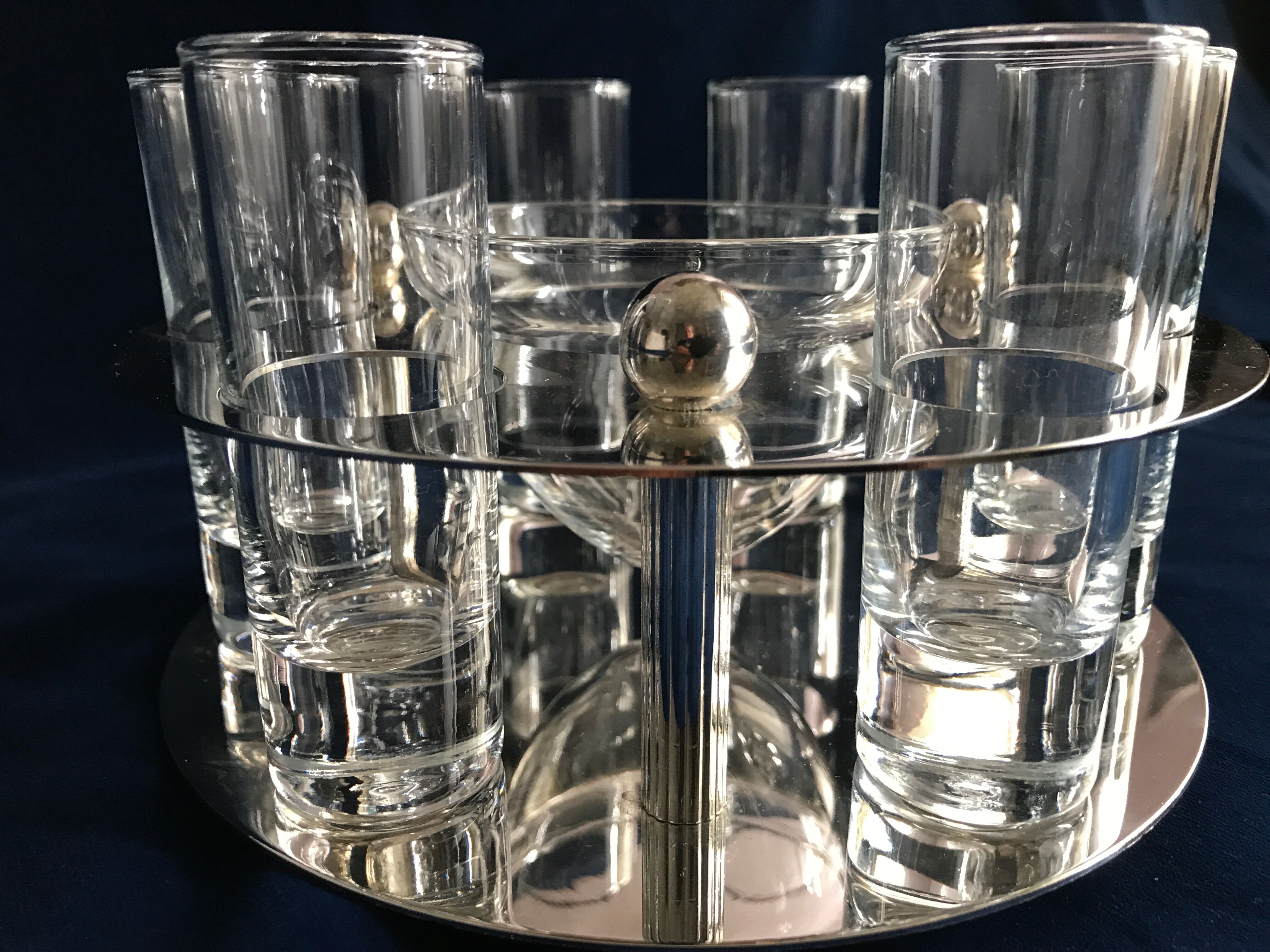 Vintage caviar and vodka service