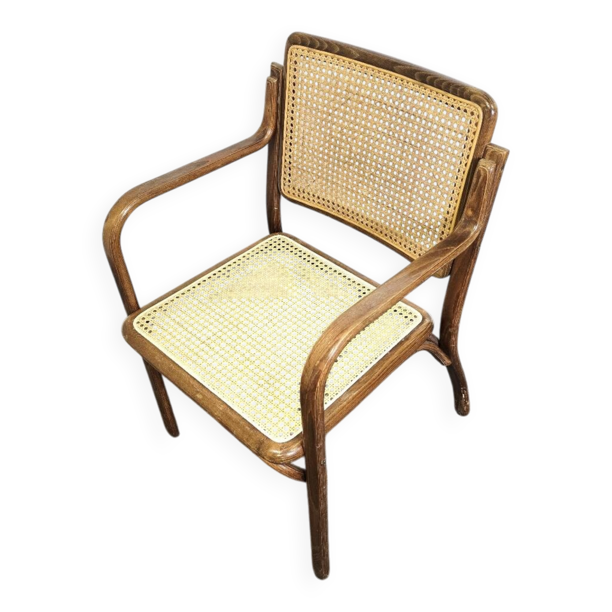 Fauteuil en bois cintré des années 60