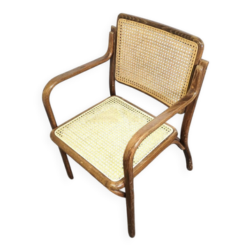 Fauteuil en bois cintré des années 60