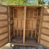 Renovated antique wooden wardrobe
