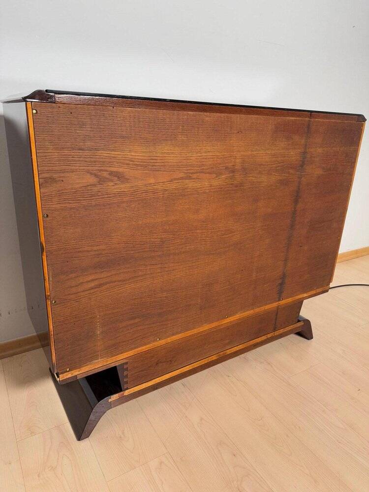 Art Deco Sideboard with Vitrine in Macassar Ebony & Maple, Paris, 1930s