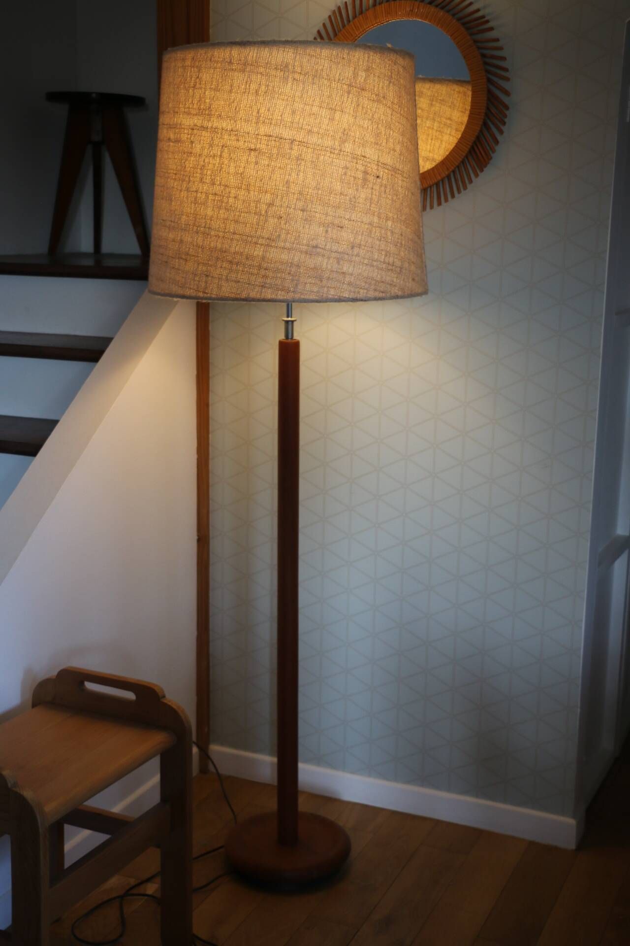 Domus teak floor lamp 1960 XXL