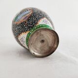 Small copper vase enamelled Persian decoration, circa 1940