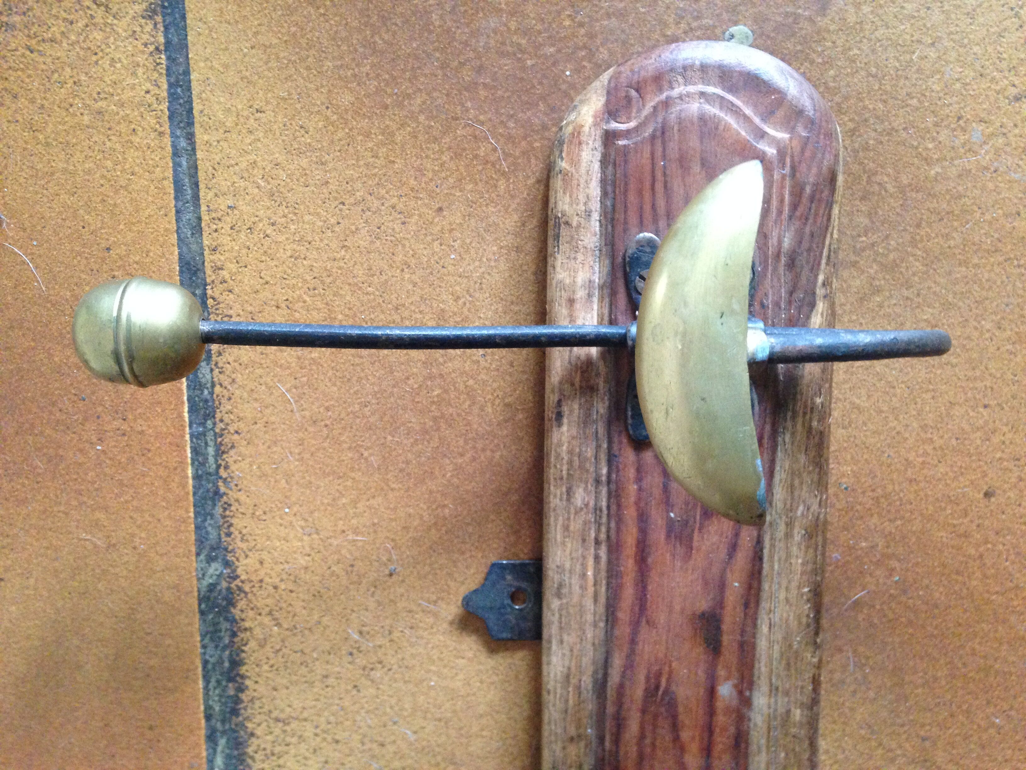 Coat rack wood and brass