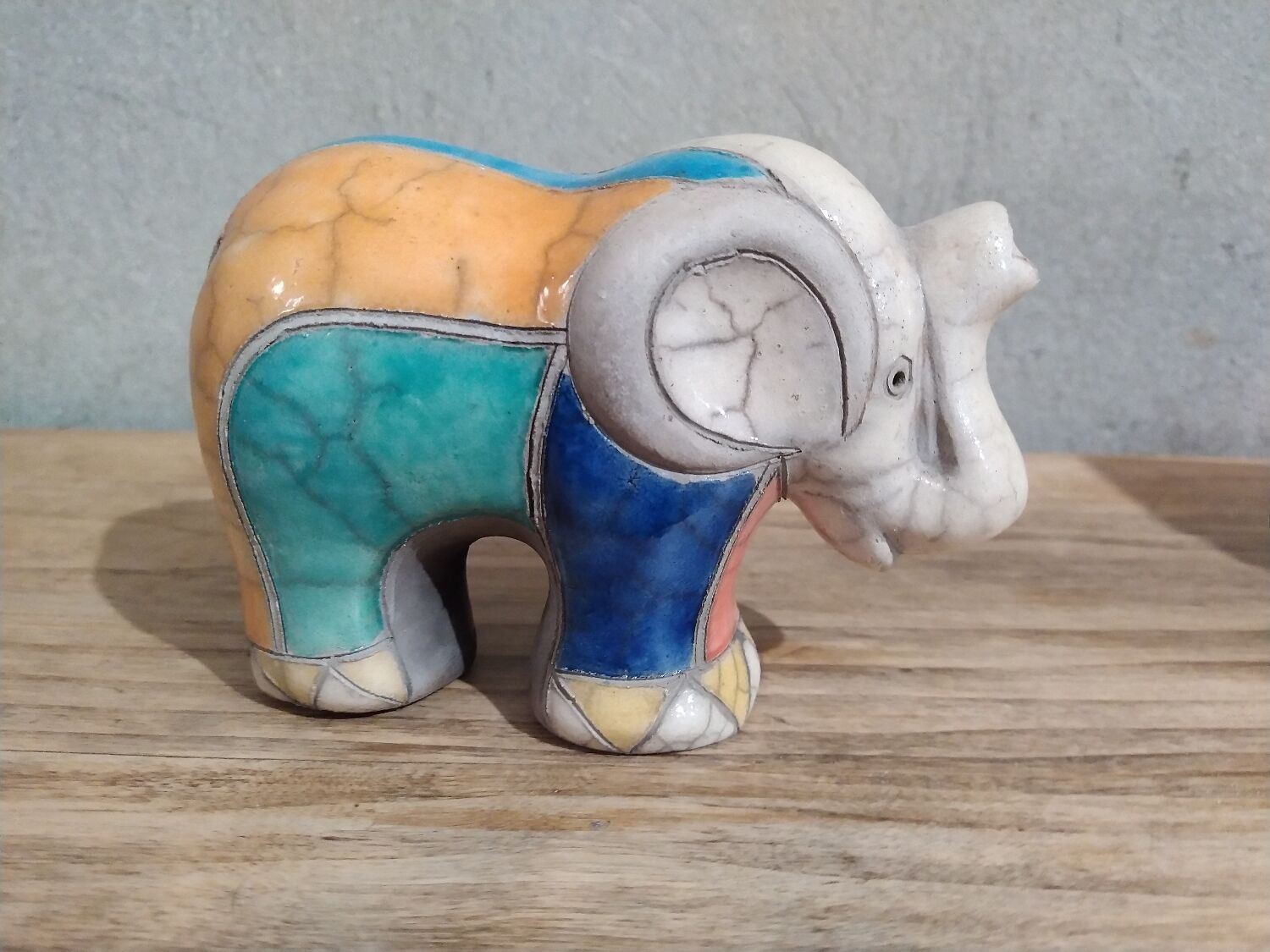 Vintage handcrafted elephant statuette