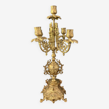 5-spoke bronze chandelier