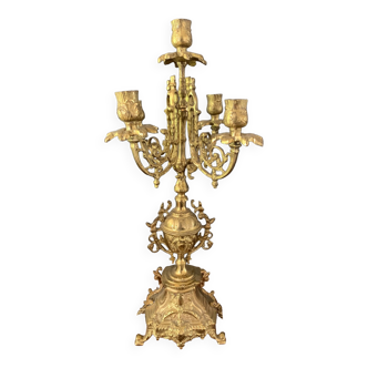 5-spoke bronze chandelier