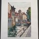 André Duculty (1912-1990) Watercolor on paper "Annecy (Haute Savoie)" Signed lower right