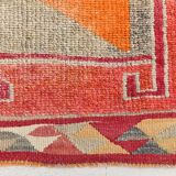 3x12 Turkish Runner Faded Pink & Grey Turkish Wool Runner Rug, 96x352Cm