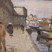 Tableau breton"port de concarneau " r.leforestier
