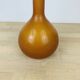 Vintage 70s orange caramel glass vase