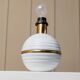 White Ceramic Table Lamp with Gold Band, Italy 1980s – Hollywood Regency Vintage