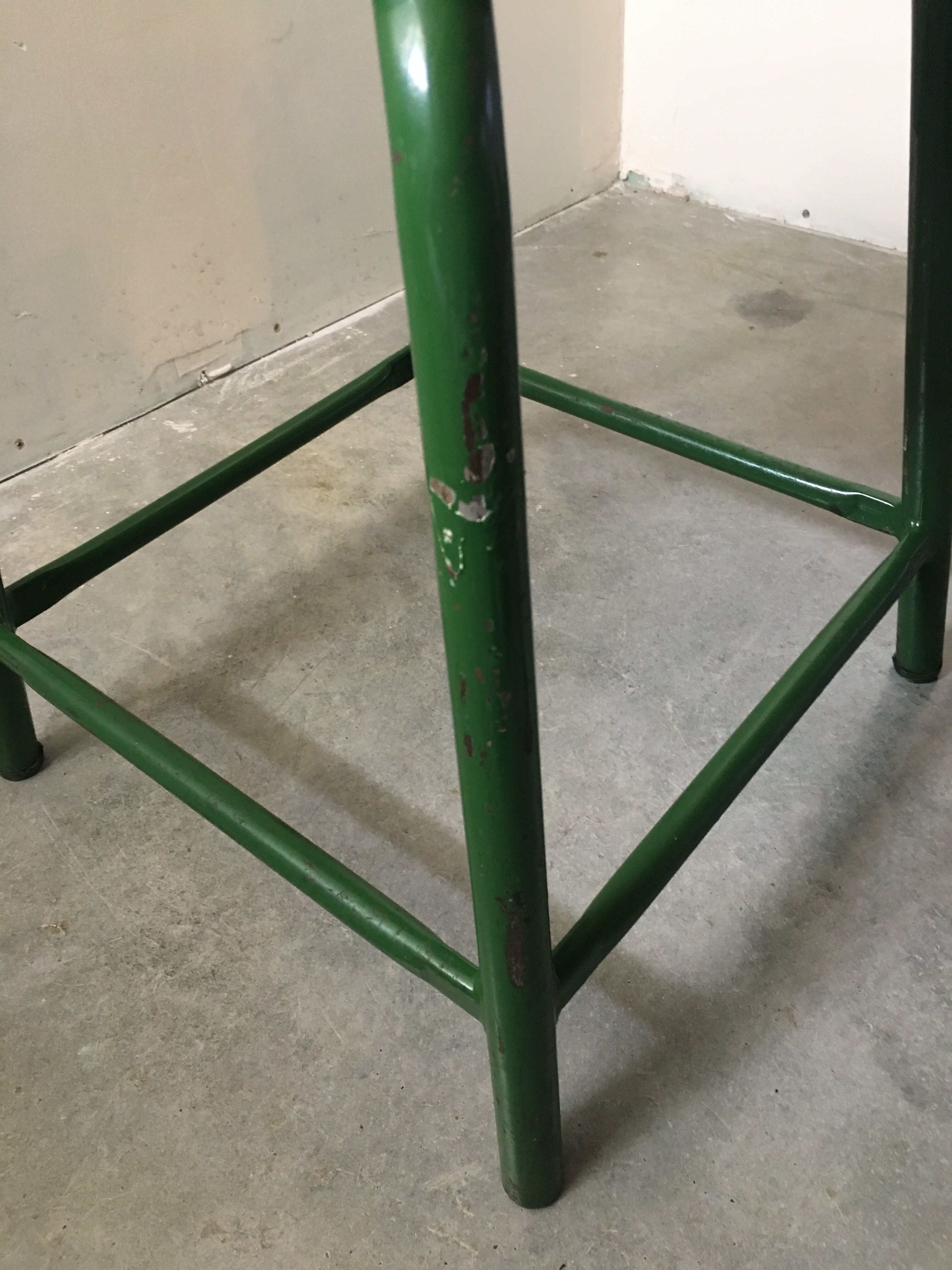 Green military stool