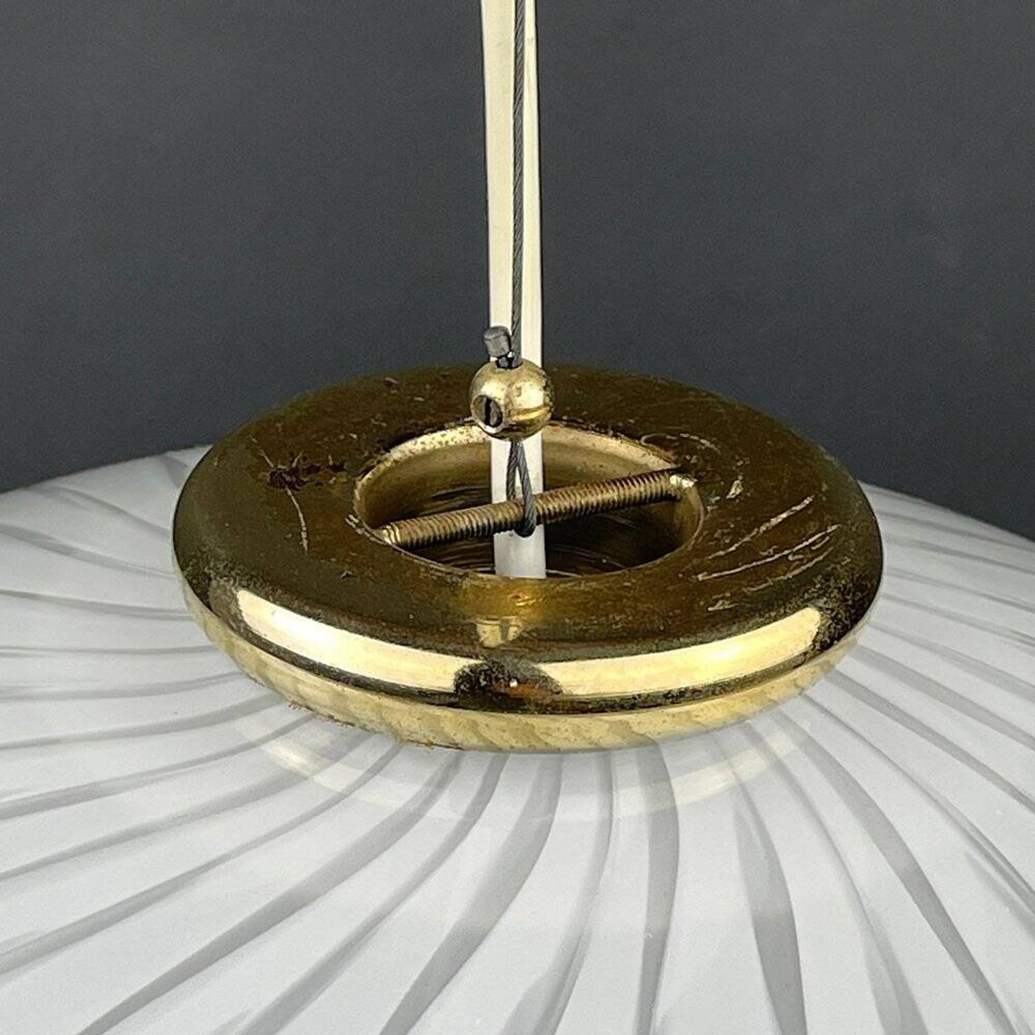 Murano glass pendant lamp, tourbillon, Italy, 1970s