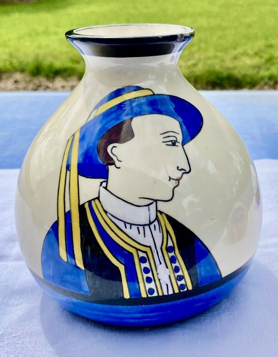 Vase ball art deco ceramic HB QUIMPER Prior to 1942 - decoration 524 - N°2