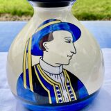 Vase ball art deco ceramic HB QUIMPER Prior to 1942 - decoration 524 - N°2