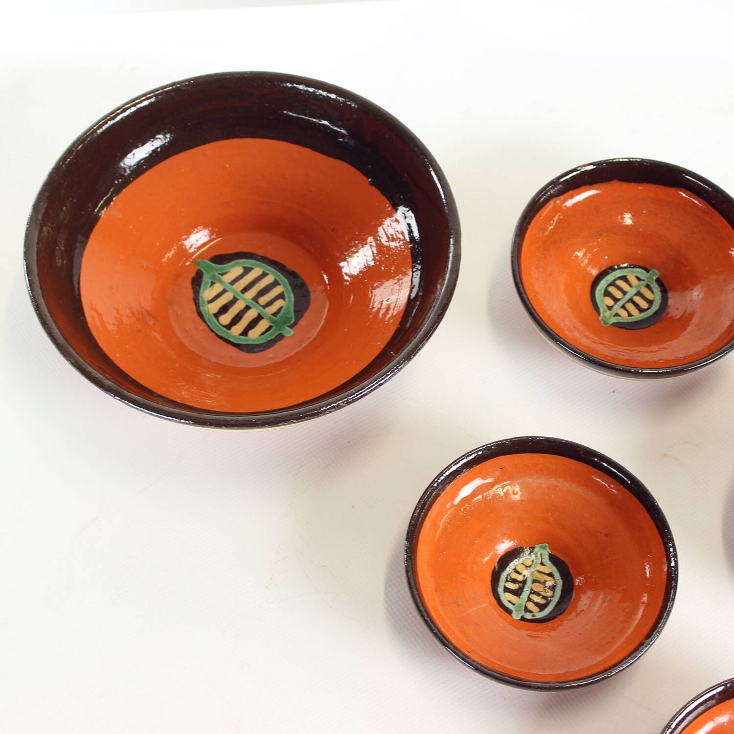 Set Of Ceramic Bowls By Ditta Abrhamova, Czechoslovakia 1980s