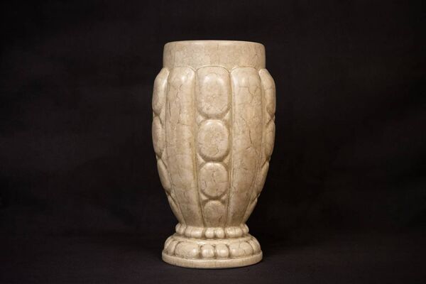 Vase céramique Art Déco par les frères Pierre et Joseph Mougin – ivoire