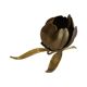 Mid-Century Brass Lily Flower Sculpture Figurine Ashtray