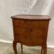 Louis XV style marquetry bedside table with floral flower