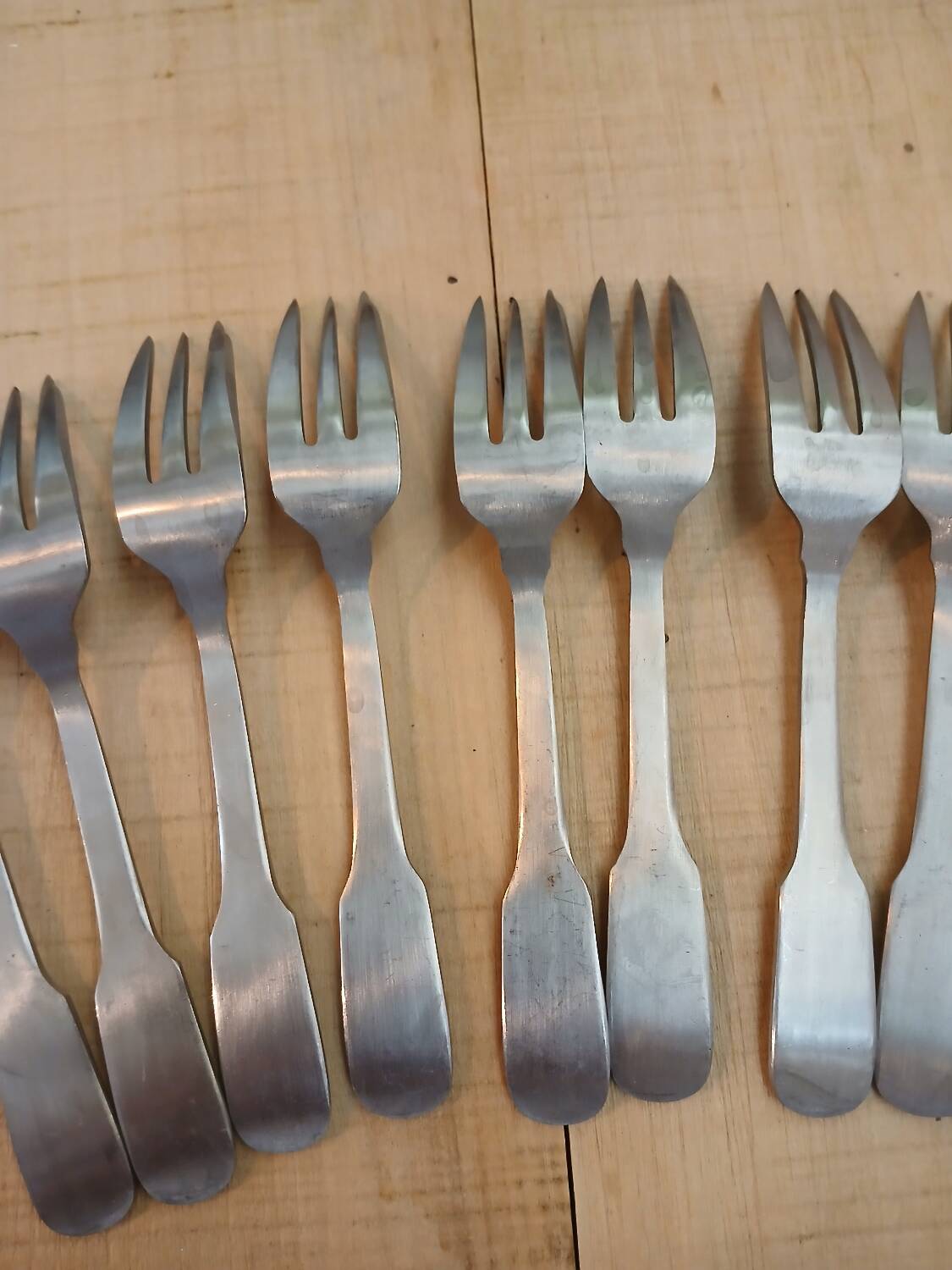 12 antique cake forks