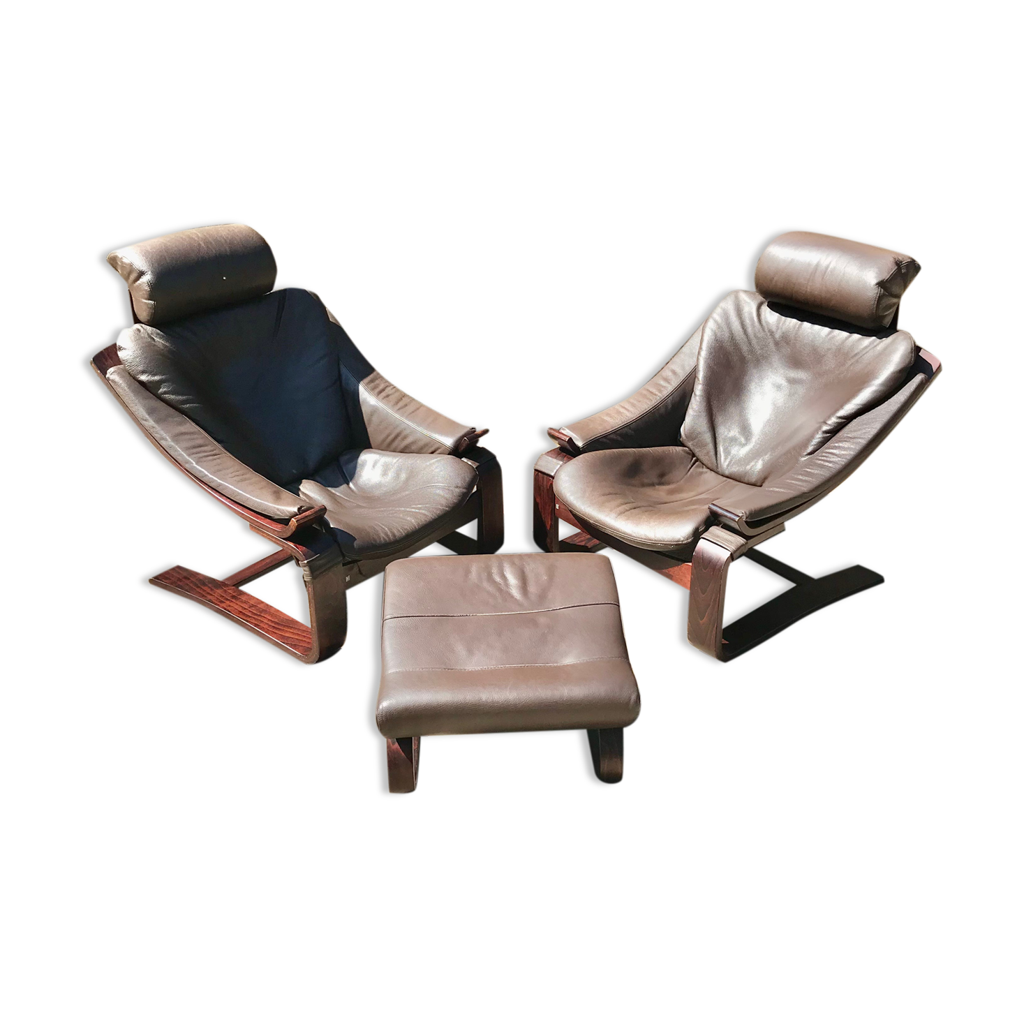 Pair of Ake Fribyter armchairs for Nelo 70s