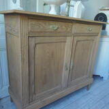 Vintage shallow oak sideboard, 2 drawers, 2 doors, 1 shelf.