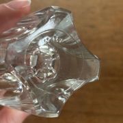 Set of 6 bistro glasses, possibly crystal, made in Italy.