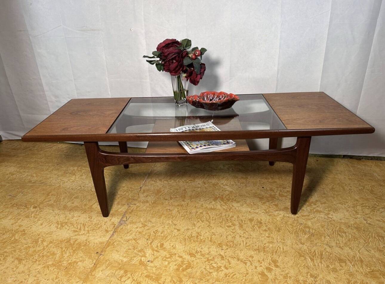 Mid century retro vintage teak coftee table by GPlan "Mad Man" 1960 Mi