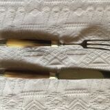 Series of dessert cutlery in stainless steel "with two lions"